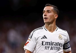 Lucas Vázquez, durante un partido del Real Madrid.