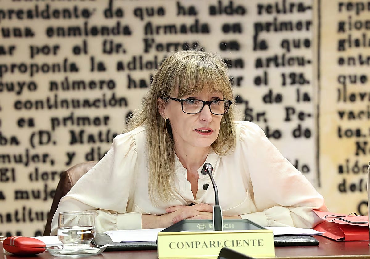 Virginia Barbancho en su reciente declaración en la comisión Koldo del Senado