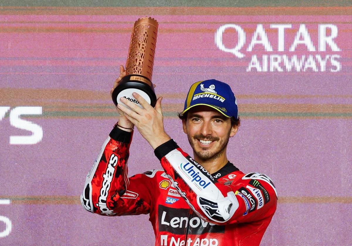 Jorge Martín celebrates a podium