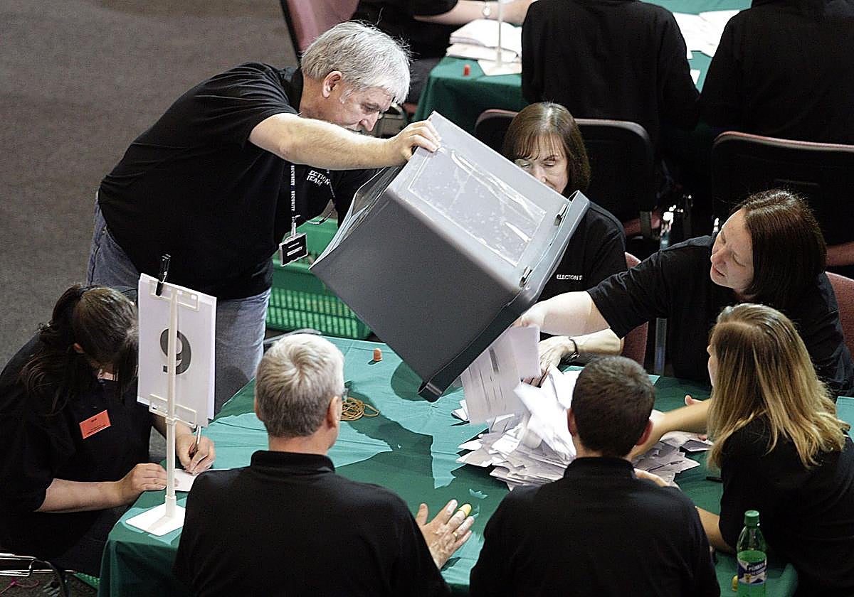Imagen de archivo de una jornada electoral en Reino Unido.
