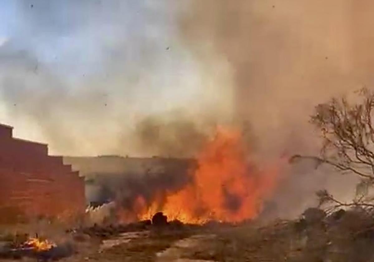 Imagen del incendio forestal.