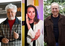 Pedro Almodóvar, Ana Belén y Joan Manuel Serrat