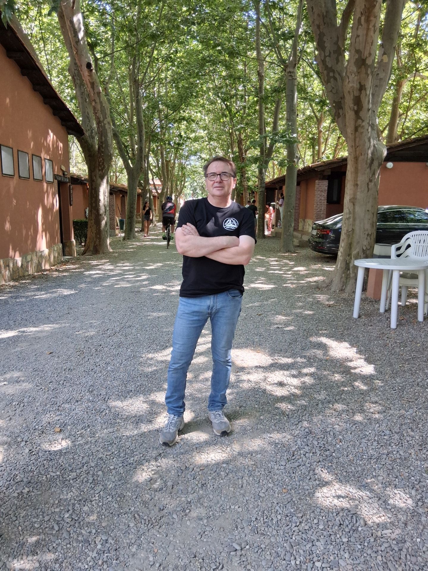 José Luis Rubio en su camping Valle del Jerte (Cáceres).