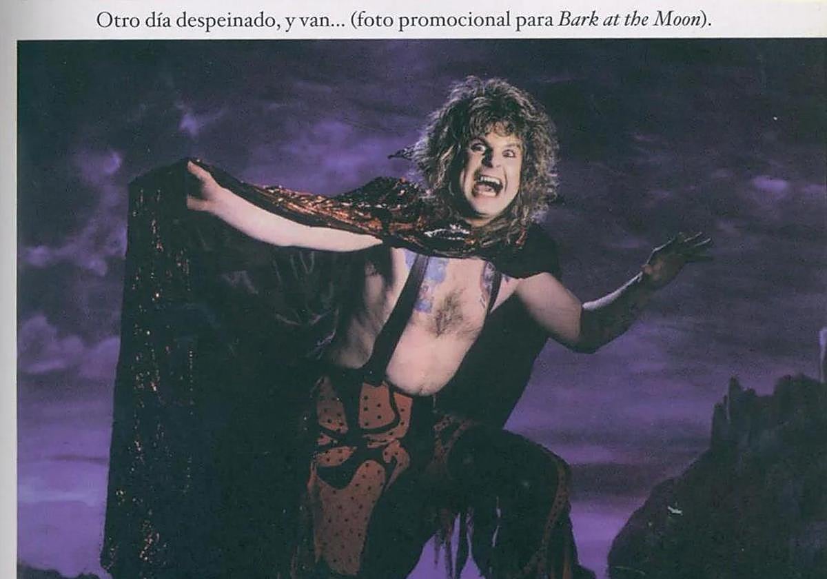 «Otro día despeinado, y van...», escribe Ozzy como pie de esta foto en su libro. La imagen sirvió como promoción de 'Bark at the Moon'.