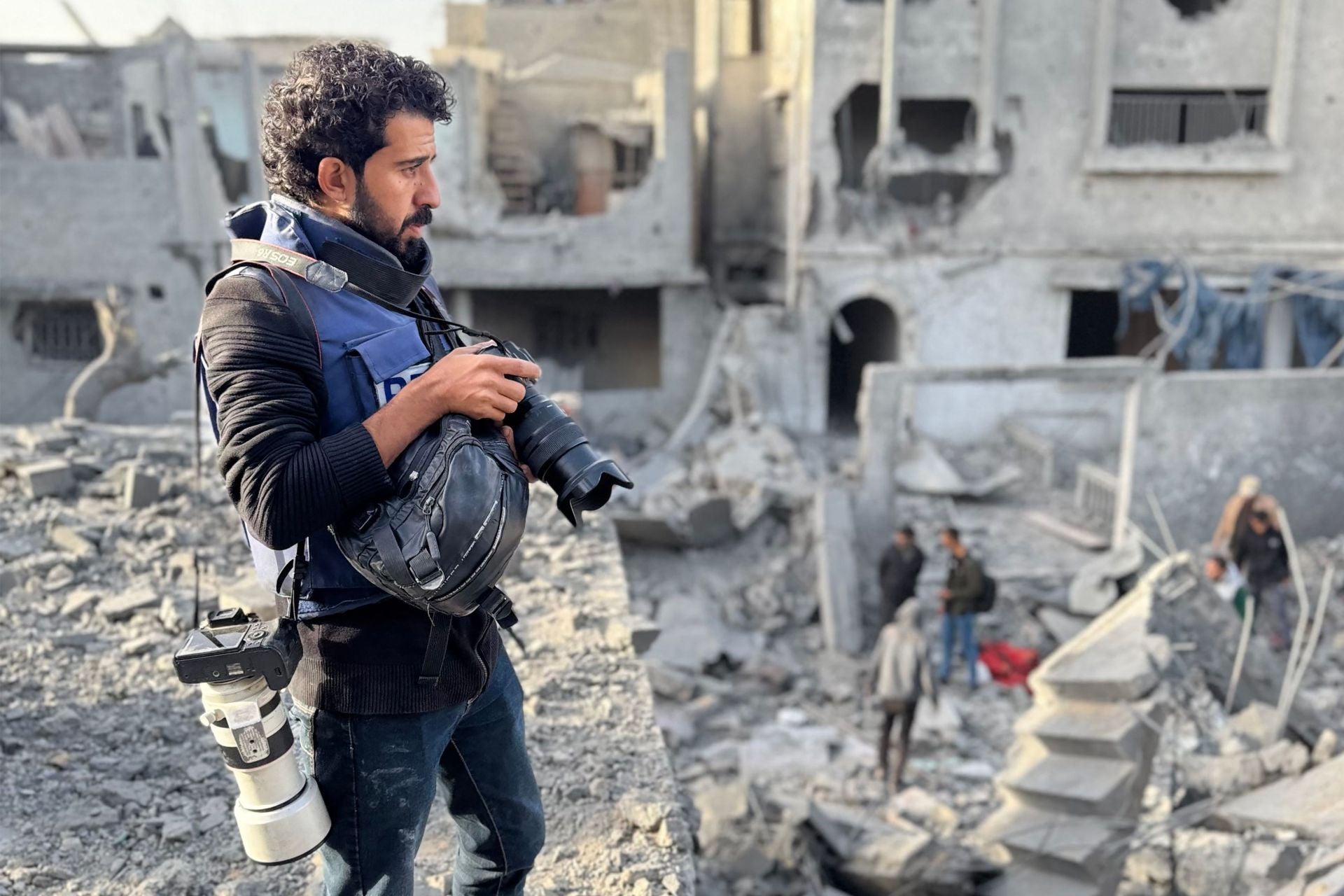 El periodista de AFP Omar Al-Qattaa