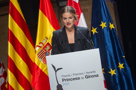 Leonor de Borbón, este miércoles durante la entrega de los galardones Princesa de Girona.