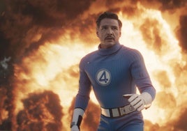 Pedro Pascal, caracterizado como Míster Fantástico