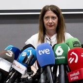 Leire Díez en una reciente comparecencia de prensa
