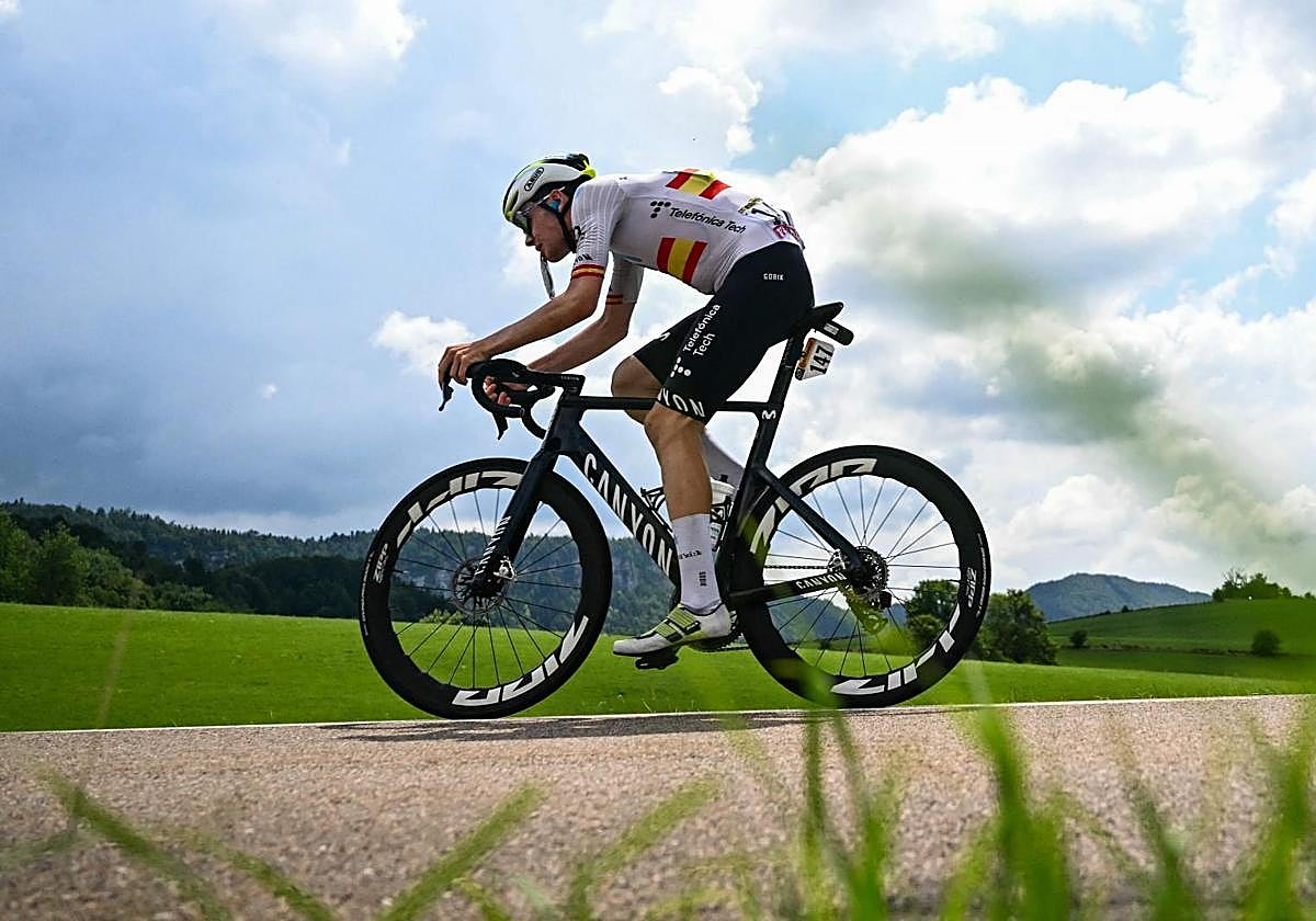 Iván Romeo, durante la vigésima etapa del Tour.
