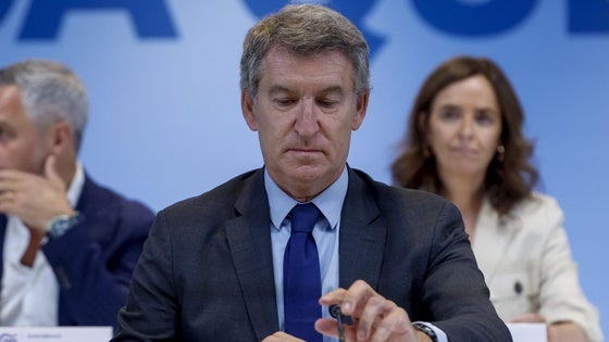 Alberto Núñez Feijóo preside el Comité Ejecutivo Nacional del PP.