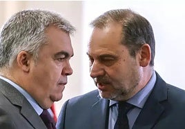 Santos Cerdán y José Luis Ábalos en una foto de archivo