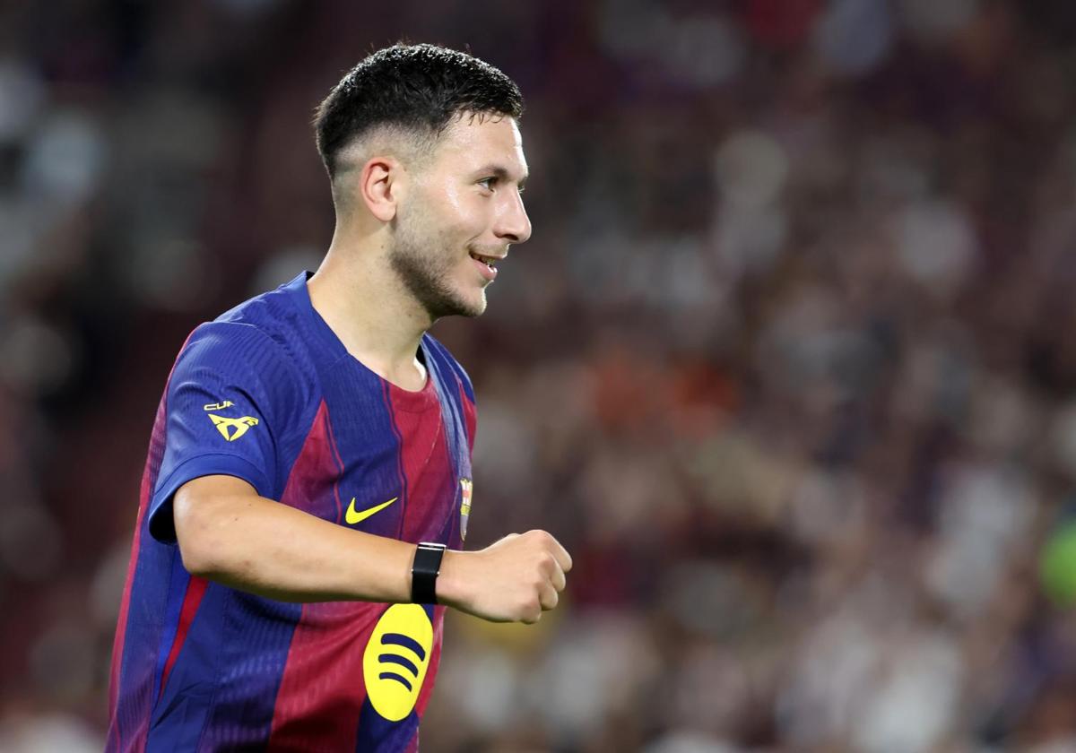Roony Bardghji, durante el partido amistoso del Barça ante el Vissel Kobe
