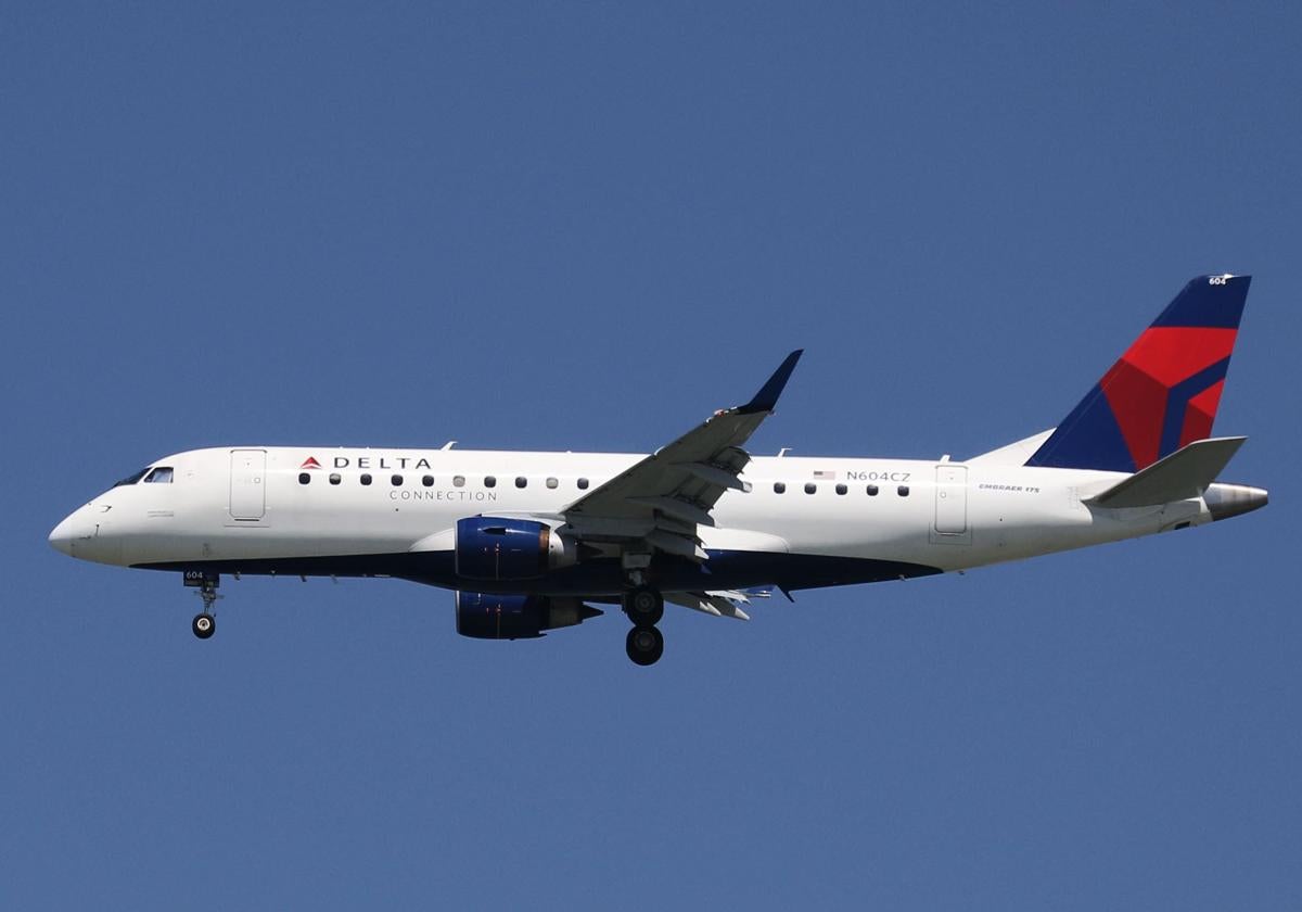 Un avión de la compañía Delta Air Lines, en pleno vuelo.