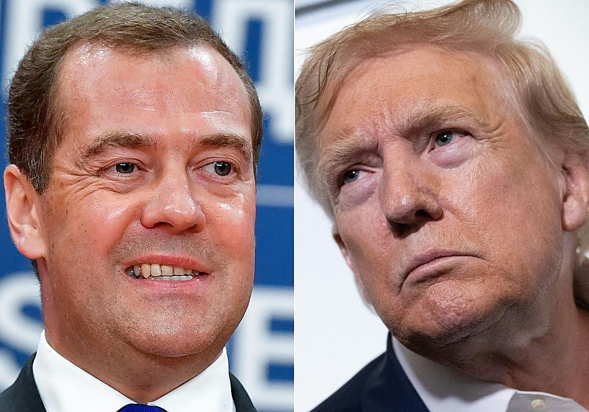 Medvedev y Trump.
