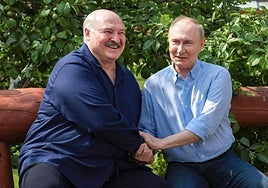 Vladímir Putin, durante su encuentro de este viernes con su homólogo bielorruso, Alexánder Lukashenko.