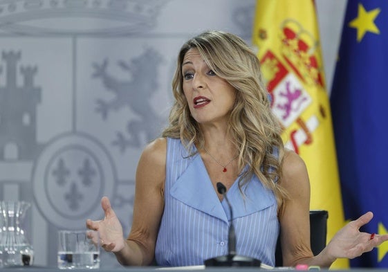 La vicepresidenta Yolanda Díaz.