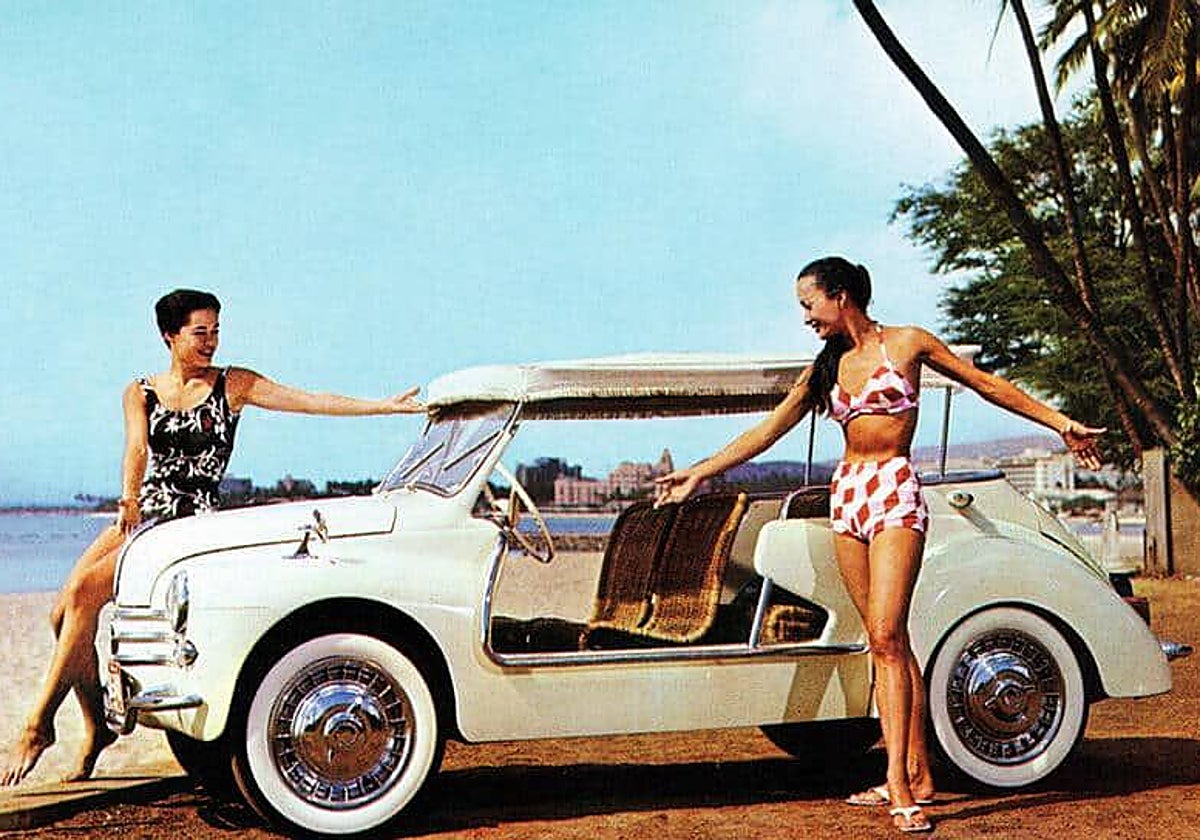 El carrocero italiano Ghia presenta el Renault 4/4 Jolly en el año 1961