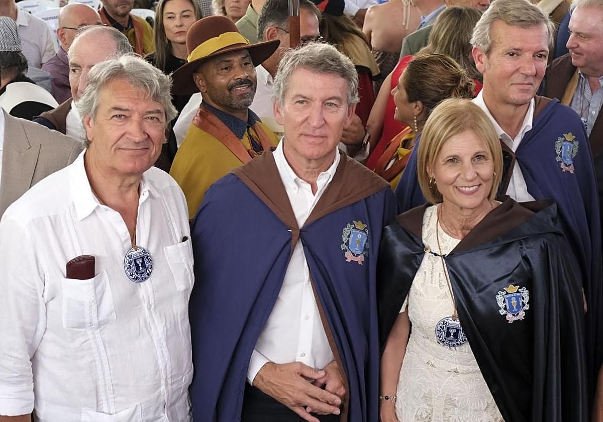 Alberto Núñez Feijóo en la feria del albariño de Cambados.