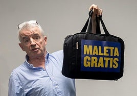 El consejero delegado de Ryanair, Michael O´Leary, durante una rueda de prensa de Ryanair en febrero