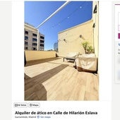 Captura del portal inmobiliario Idealista donde se oferta el ático.