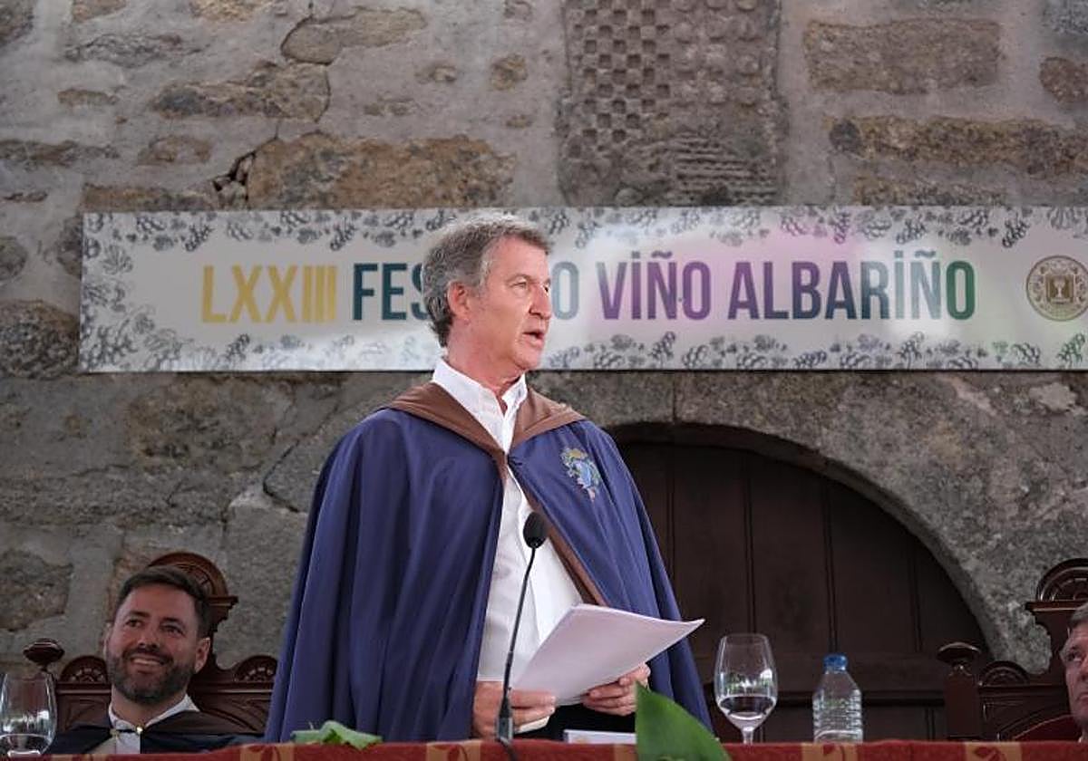 Alberto Núñez Feijóo, en la Feria del Albariño de Cambados 2025