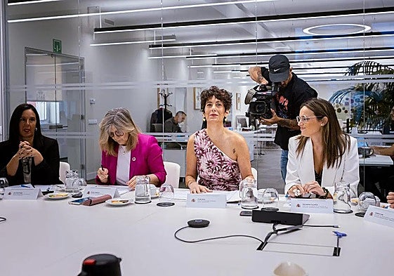 La ministra Elma Saiz en la reunión mantenida con plataformas digitales el 30 de julio para abordar el seguimiento de los discursos de odio en redes