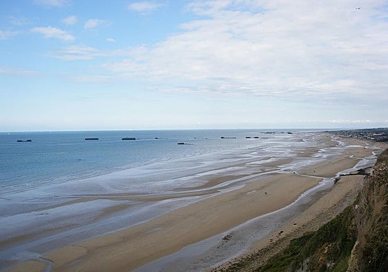 Vista de la playa de Gold, en Normandía.