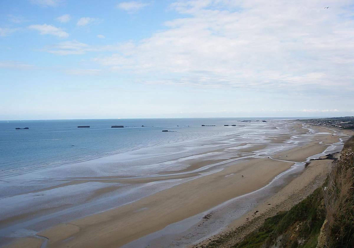 Vista de la playa de Gold, en Normandía.