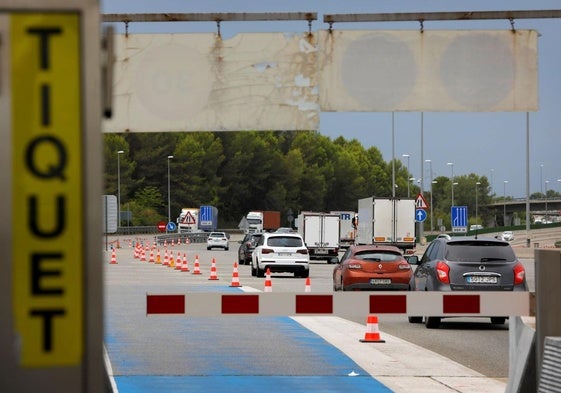 Peaje de Martorell en la AP7 este miércoles en el que algo más de 550 kilómetros de autopistas de peaje
