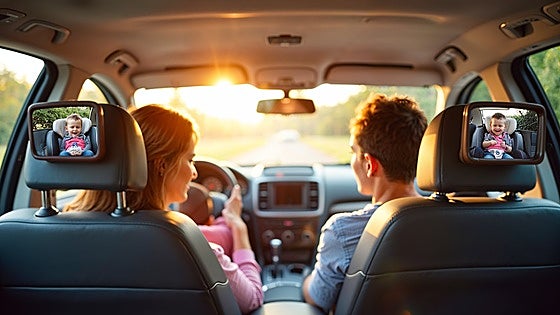 Seguridad y visión total para viajar tranquilo con tu bebé con este espejo trasero de coche