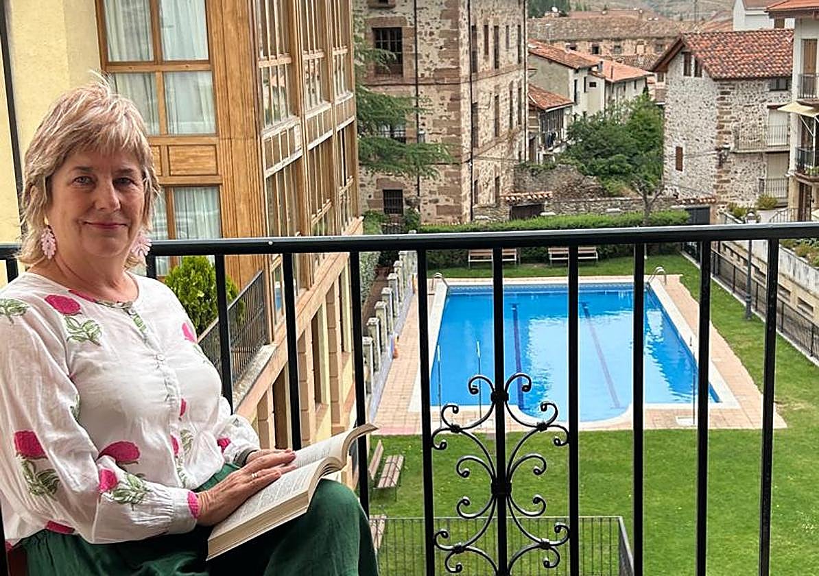 Amaia en su casa de Ezcaray.