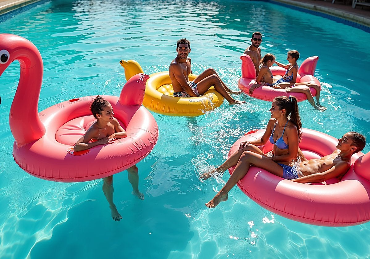 Relájate en el agua con estas cómodas colchonetas de piscina