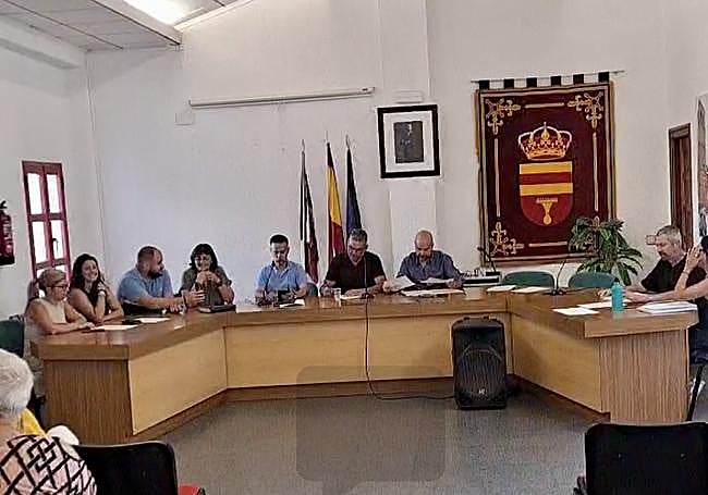 Pleno del Ayuntamiento de Villamalea donde se aprobó la moción.
