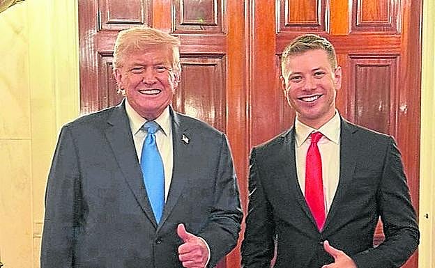 El presidente de EE UU, Donald Trump, con Yair Netanyahu.
