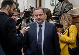 José Luis Ábalos, el 21 de febrero de 2024, tras afirmar ante los periodistas que se acababa de enterar de la detención de Koldo