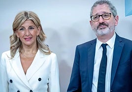 Yolanda Díaz y Carlos Martín