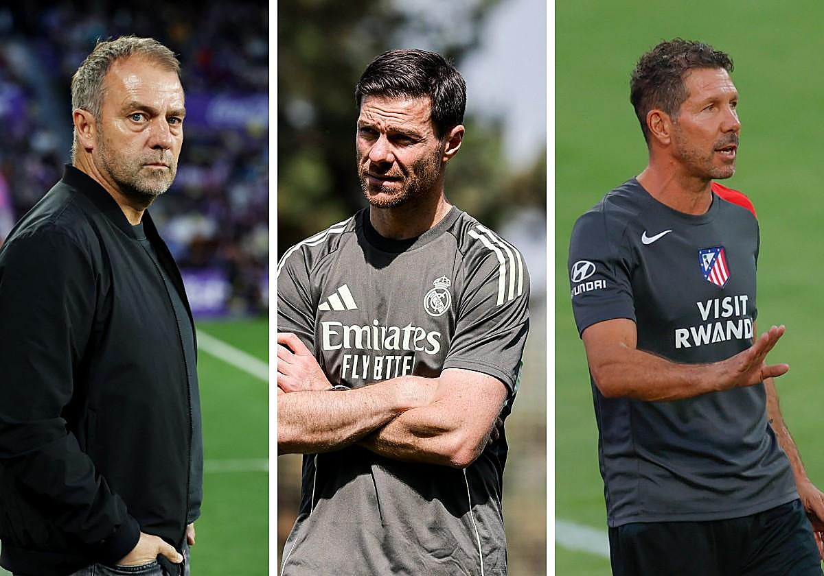 Flick, Xabi Alonso y Simeone, estrategas de Barça, Real Madrid y Atlético.
