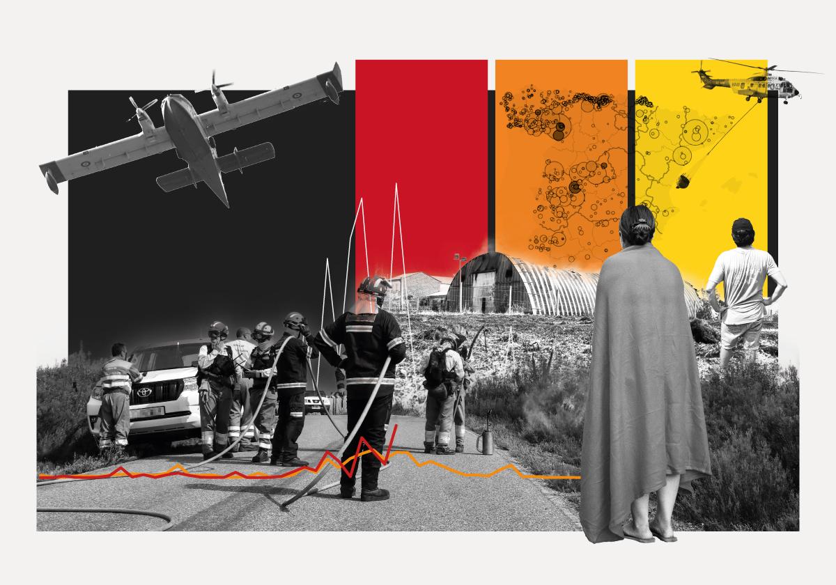 Siga o mapa de incêndio: assim avançar os hectares queimados em 2025 dias a dia