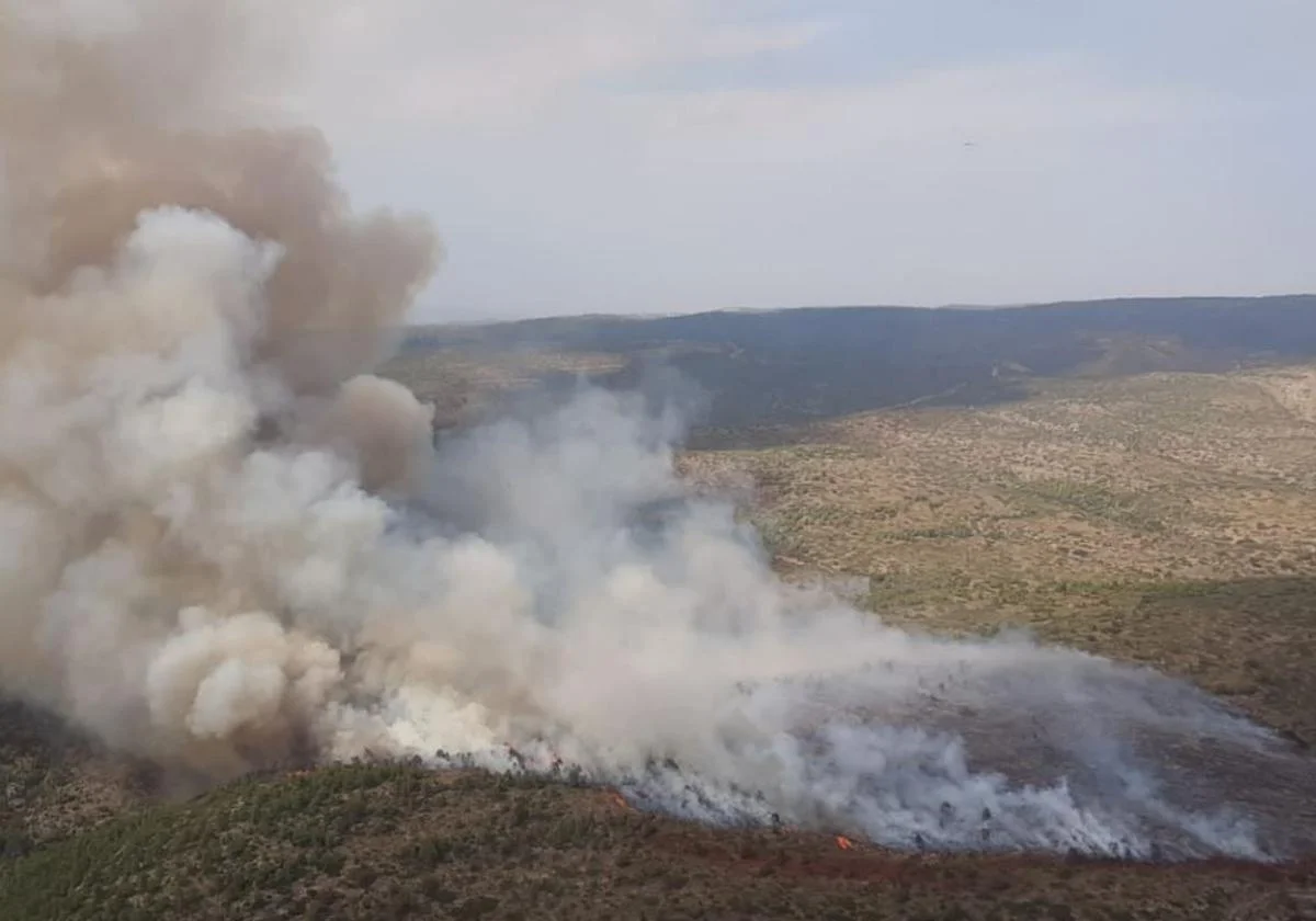 Imagen del incendio en Teresa de Cofrentes.