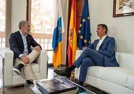 Clavijo y Sánchez en un encuentro anterior en Santa Cruz de Tenerife