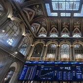Interior de la Bolsa de Madrid.