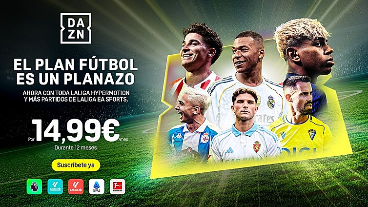 Todos los partidos de LALIGA Hypermotion gratis con el Plan Fútbol de DAZN