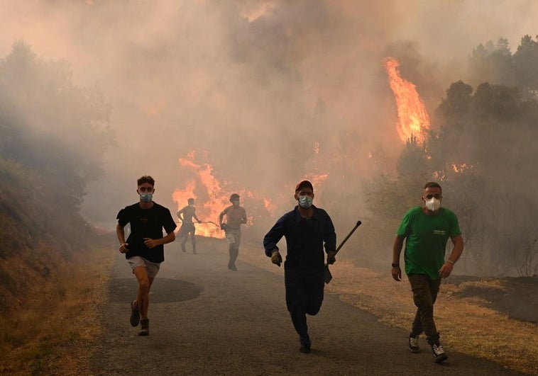 España recibe la ayuda europea en su quinto día de incendios