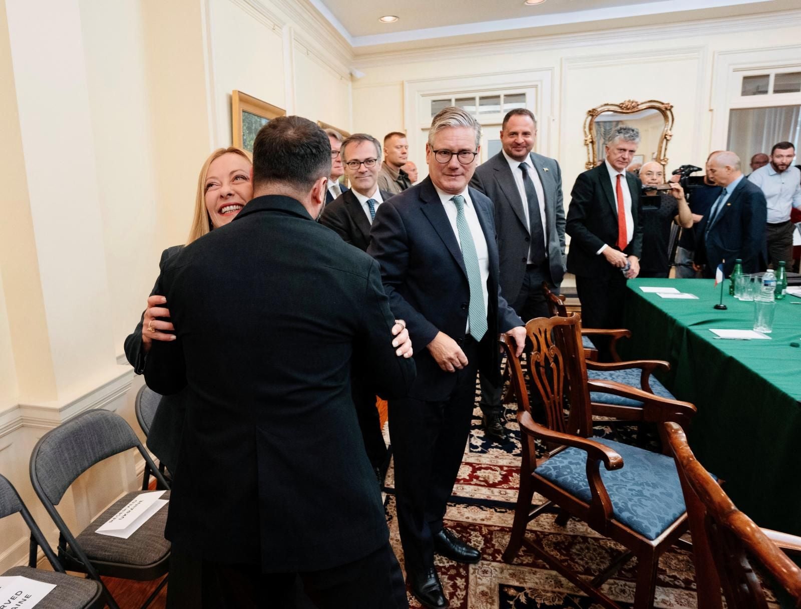 El encuentro entre Zelenski, Trump y líderes europeos en imágenes