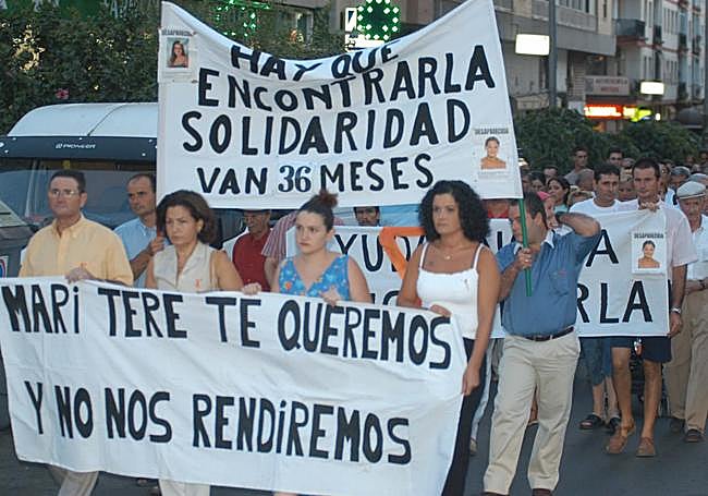 Concentración en apoyo de la búsqueda de María Teresa y para que no se olvidara el caso, en una imagen de archivo.
