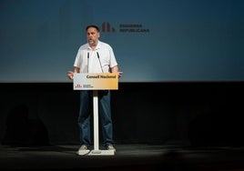 Intervencion de Oriol Junqueras, presidente de ERC, en el consejo nacional de su partido en junio