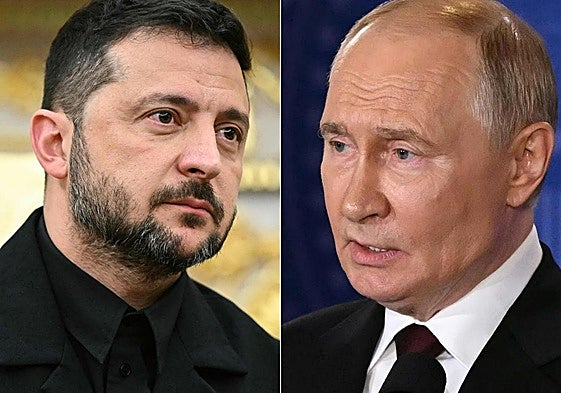 Volodímir Zelenski y Vladímir Putin.
