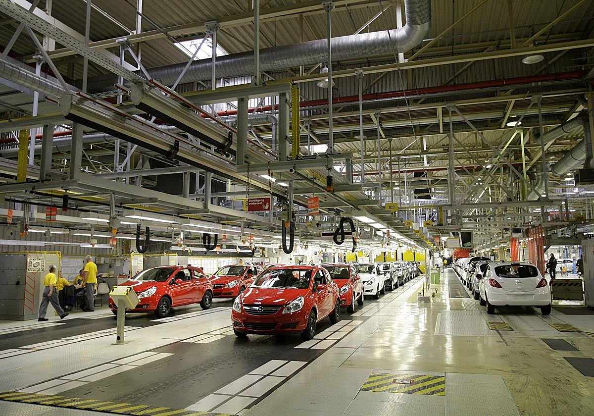 Una fábrica de coches en Alemania.