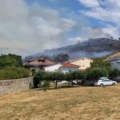 Incendio originado en la localidad de Garaño.