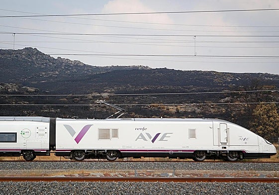 Un tren de la línea AVE Madrid-Galicia.